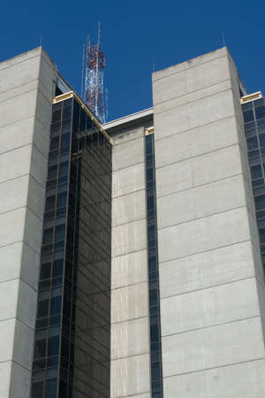 The antenna above buildingの写真素材