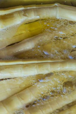 Soft boiled bamboo shootsの写真素材