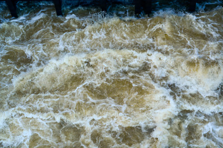 Floodgate for storege water in riverの写真素材