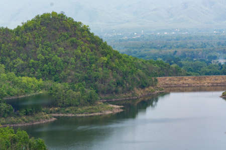 Water reservoir in tropical forestの写真素材