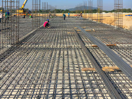 Labor working at construction siteの写真素材