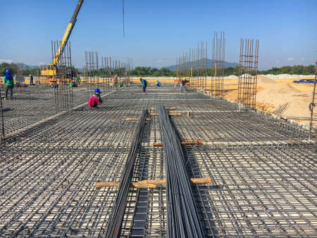 Labor working at construction siteの写真素材