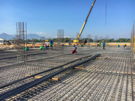 Labor working at construction siteの写真素材