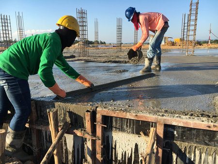 Labor working at construction site