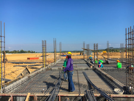 Labor working at construction site