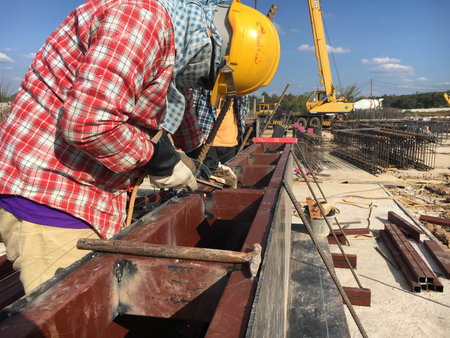 Labor working at construction site