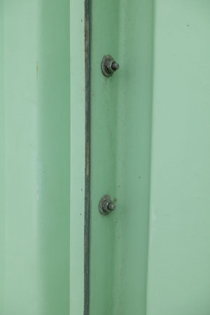 Cargo container closed doors detialの写真素材