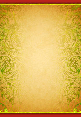 Thai tradition art paper with gold element templateの写真素材