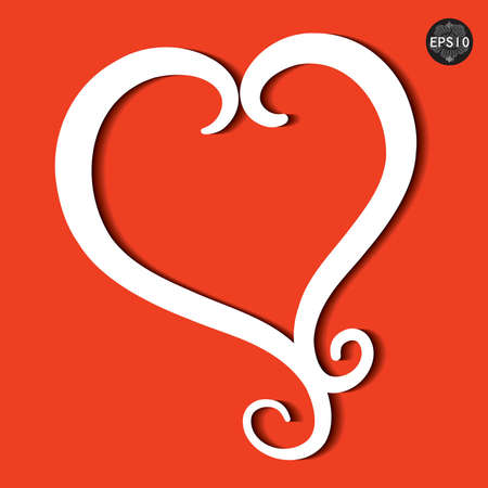 Red heart,vector, eps10のイラスト素材