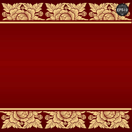 Thai art background, Vectorのイラスト素材