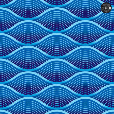 Blue waves pattern, Thai traditional art  Vectorのイラスト素材