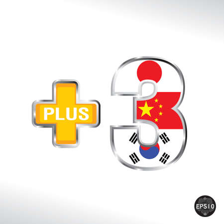 Asean Economic Community Plus Three, AEC, Vectorのイラスト素材