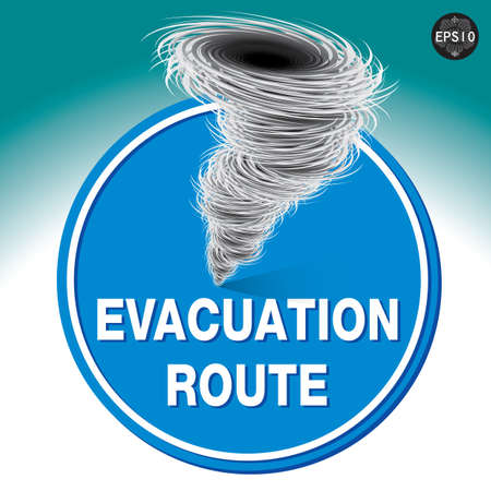 Hurricane warning sign, Vectorのイラスト素材
