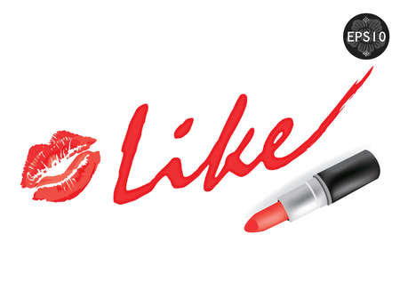 Kiss Like Social media elementのイラスト素材