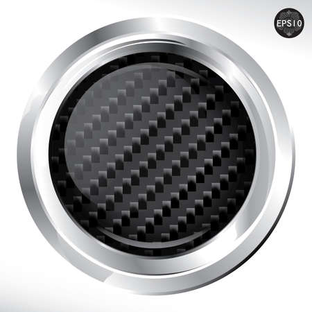  Carbon Kevlar Button big pattern, Vectorのイラスト素材