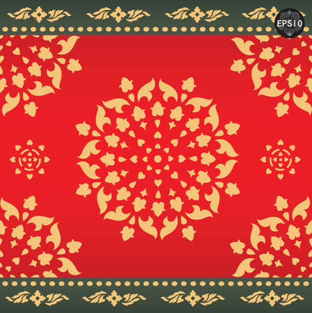 Thai art pattern, Vectorのイラスト素材