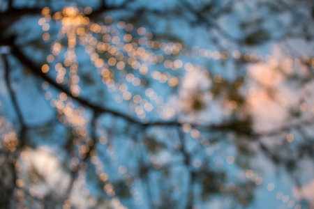 Blurry of lightの写真素材