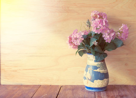 Pink flower in vase