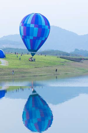 THAILAND FEBRUARY 14, 2017:Singha Park Chiang Rai International Balloon Fiesta 2017 will take place between February 14th and 18th at Singha Park Chiang Rai.のeditorial素材