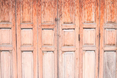 The thai style vintage wooden door,for design or backgroundの写真素材