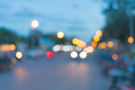 Blurry light at marketの写真素材