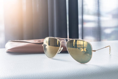 Retro aviator sunglassesの写真素材