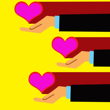 Hand holding heart
