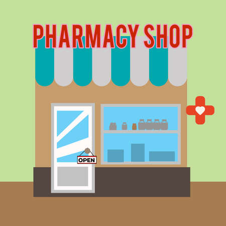 pharmacy shop,illustrationの写真素材