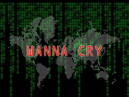 wannacry computer virusの写真素材
