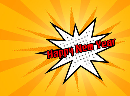 happy new year christmas comic text speech