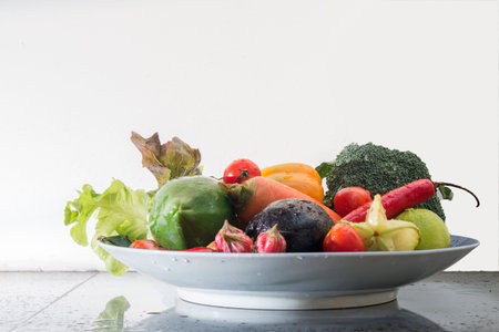 Fresh vegetables , Healthy food concept