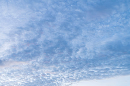 Empty sky and clouds at dusk for background.