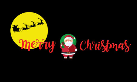 Merry Christmas card or background with Santa Clausの写真素材