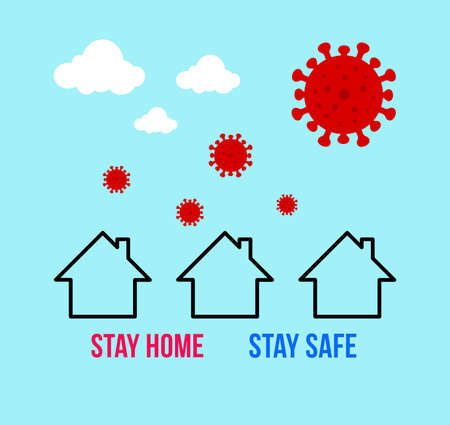 Stay at Home for Quarantine or Self Isolation to Reduce the Risk of Infection To Prevent Coronavirus.の写真素材