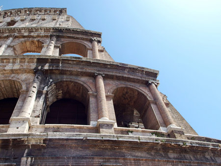 Beautiful view of famous ancient Colosseum in Rome, Italy