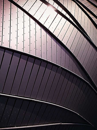 Aluminum facade design, Detail of pattern metal facade for background.の写真素材