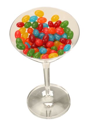 martini glass of jelly beansの写真素材