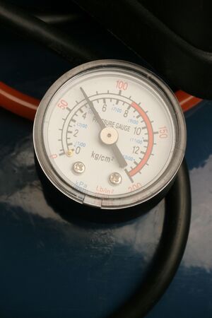 close-up of pressure gageの写真素材