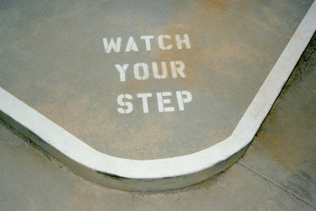 warning to watch your step