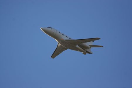 Executive Cessna citation sovereign commuter travels at high speed to transport the jet set to their next locationの写真素材