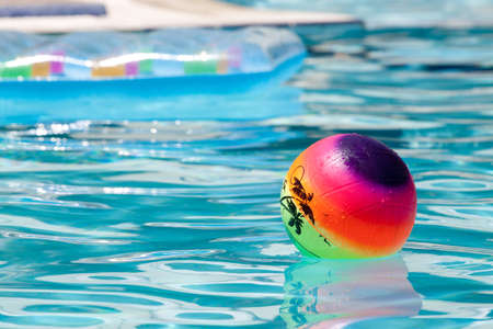 Colour ball in the swimming poolの写真素材