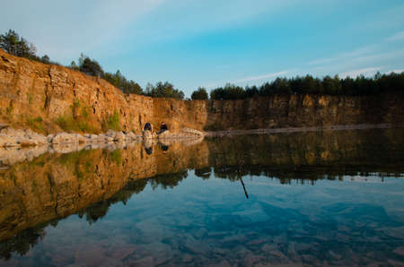 on the lakeの写真素材