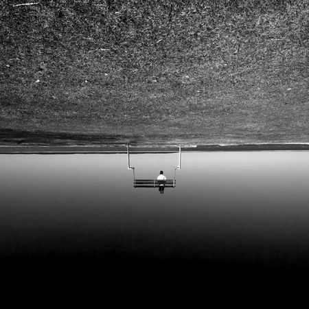 alice in wonderland on the other side of the earthの写真素材