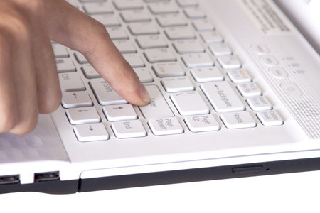 businessman interface notebook