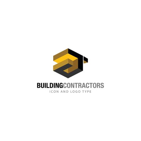Building contractor icon logo Vector illustration.のイラスト素材