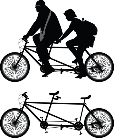 Two-seater bikeのイラスト素材