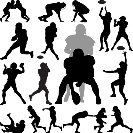 american football playerのイラスト素材