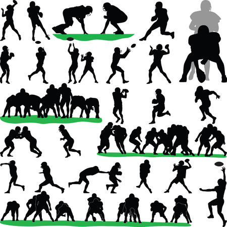 american football playerのイラスト素材