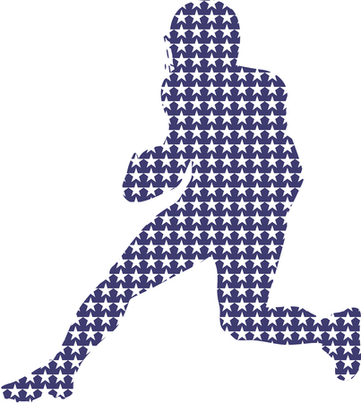 american football playerのイラスト素材