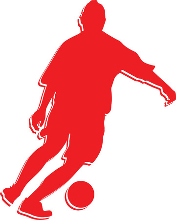 woman soccer playerのイラスト素材